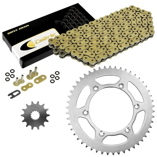 Gold O-Ring Drive Chain & Sprockets Kit for Yamaha YZ250 1999-2017