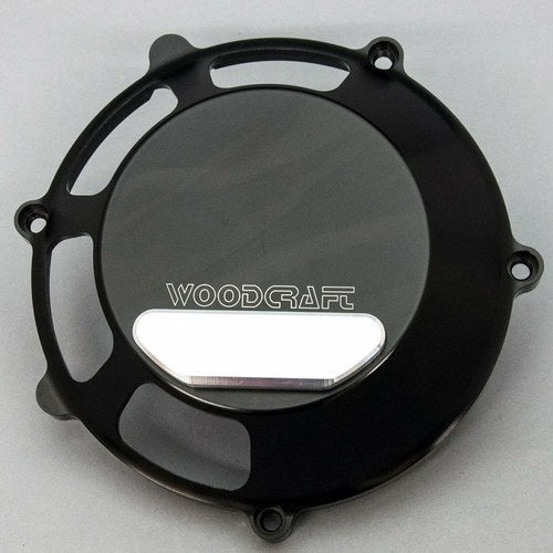 Ducati 2002-2004 998 R S Woodcraft Clutch Cover Engine Protector - Silver Plate
