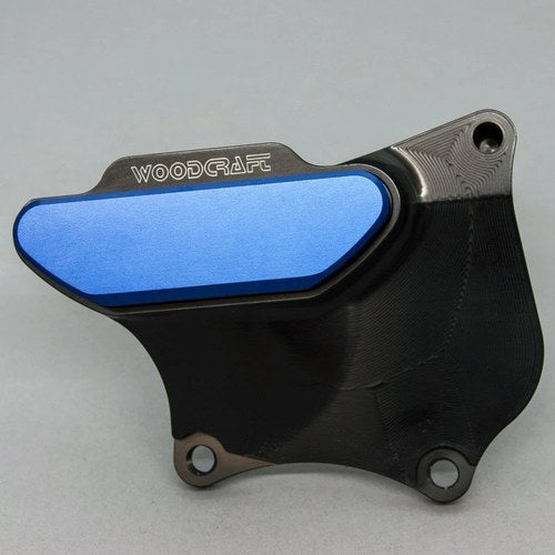 Kawasaki 2009-2025 ZX6R Woodcraft Right Side Case Cover Protector - Blue Plate