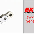 EK ZVX3-525 Motorcycle Chain 120 Links Tensile Strength 10,300 lbs Chrome