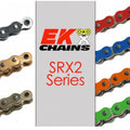 EK SRX2-520 Motorcycle Chain 120 Links Tensile Strength 8500 lbs Natural