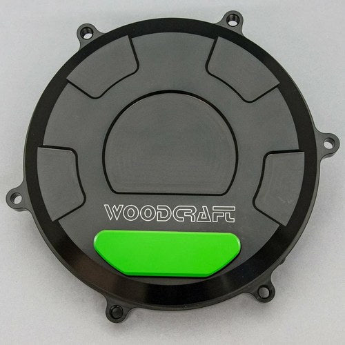 Ducati 2020-2024 Panigale V2 Woodcraft Right Side Clutch Cover - Green Plate