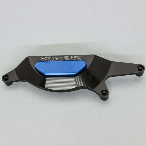 Kawasaki 2018-2023 Ninja 400 Woodcraft Rhs Clutch Cover Protector - Blue Plate