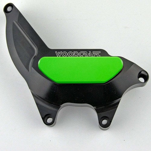 Suzuki 2003-2024 SV 650 Woodcraft Left Side Stator Cover Protector - Green Plate
