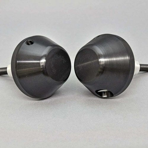 Aprilia Tuono 2006-2010 Woodcraft Racing Frame Slider Kit - Domed Black Pucks