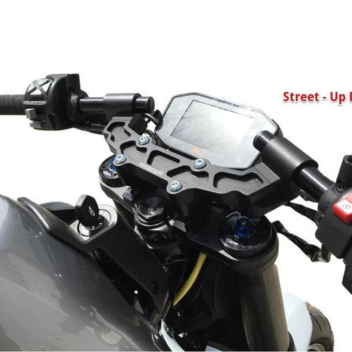 KTM 2020-2024 890 Duke Woodcraft Clipon Adapter Plate With Black Bars - Street