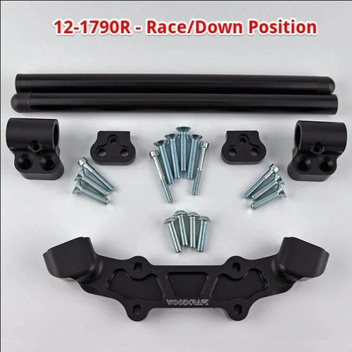 KTM 2020-2024 890 Duke Woodcraft Clipon Adapter Plate With Black Bars - Race