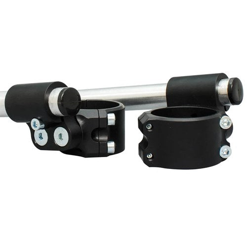 Woodcraft Racing 52mm 3 Piece Clipon Handlebar Kit With 1" Inch Rise - Silver