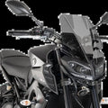 Yamaha 2018-2020 MT-09 Puig Windscreen Next Gen Naked Touring Dark Smoke 16 1/2"