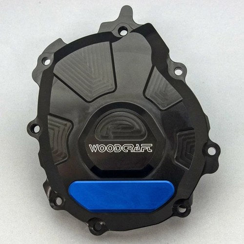 Yamaha 2015-25 R1 R1M R1S Woodcraft Left Side Engine Stator Cover Blue Skid Pad