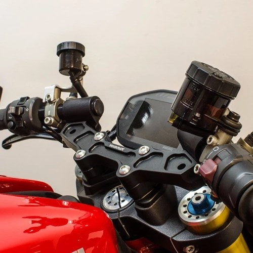 Ducati 2014-2016 Monster 1200 / S 1" Inch Woodcraft Clipon Adapter Plate + Bars