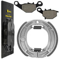 Front Brake Pads And Rear Brake Shoes for Kawasaki KLX125L 2003 2004 2005 2006
