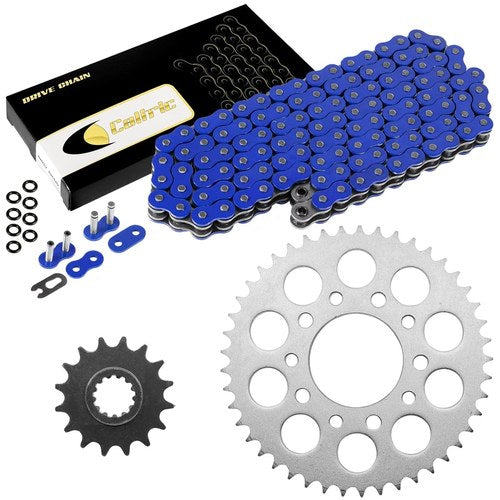 Blue O-Ring Drive Chain & Sprocket Kit for Honda VFR750F Rc24 1986-1989