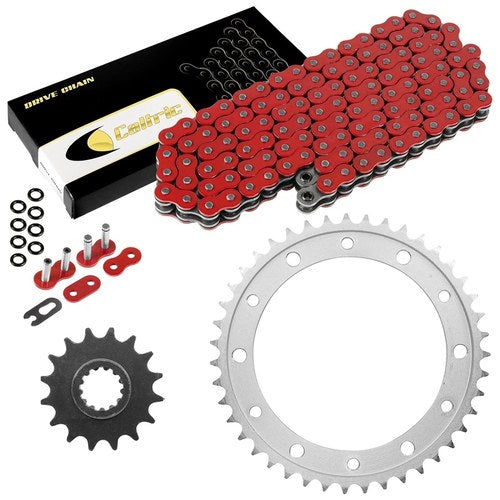 Red O-Ring Drive Chain & Sprockets Kit for Honda VFR750F Interceptor 750 90-97