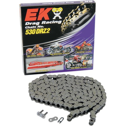 EK Chains 530 DR2 Drag Racing Series Non-Sealed Chain (Chrome) 130 Links