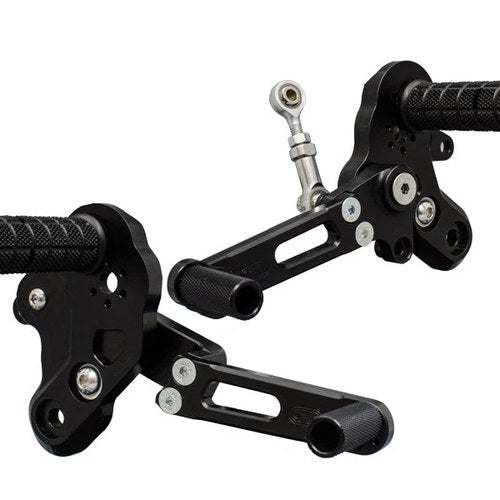 Kawasaki 2017-2022 Z125 Woodcraft Racing Rearsets / Footpegs - Reverse GP Shift