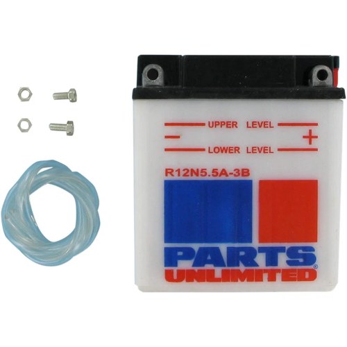 Parts Unlimited 12V Conventional Battery #12N5.5A-3B (R12N5.5A-3B)