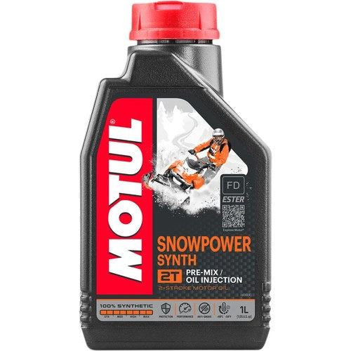 Motul Snowpower 2T Snowmobile Full-Synthetic Oil Injection/Premix 2-Stroke Oil