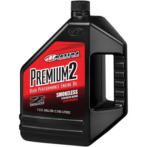 Maxima Racing Oil Premium 2 Motorcycle, ATV 2-Stroke Injection/Premix Oil, 1 Gal