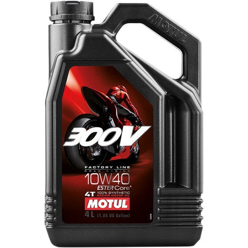 Motul 300V Full-Synthetic 4-Stroke Racing Motor Oil | 10W-40 | 4 Liter | 104121