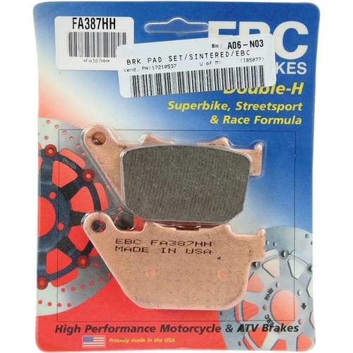 Ebc Double-H HH Sintered Superbike Brake Pads / One Pair (FA387HH)