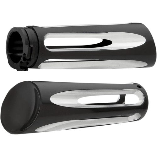 Arlen Ness - 07-132 - Billet Grips, Deep Cut - Black