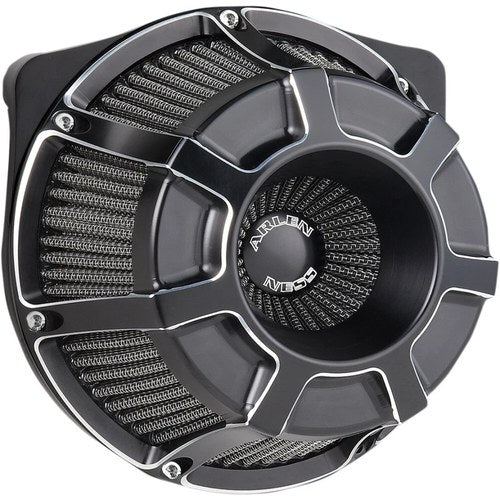 Arlen Ness - 18-919 - Inverted Series Air Cleaner Kit, Bevelled - Black