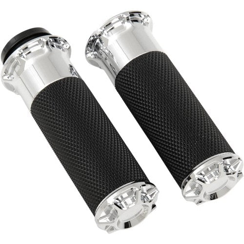 Arlen Ness - 07-328 - Fusion Series Grips, Beveled - Chrome