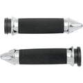 Avon Custom Contour Grips H-D Motorcycles w/Fly-By-Wire Throttle (SPIKE Chrome)