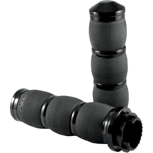 Avon Superbike Air Cushion Grips 7/8" for Street Motorcycles (Anodized Black)