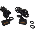Drag Specialties LED Handlebar Marker Lights (Black w/ Amber Lens)