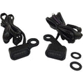 Drag Specialties LED Handlebar Marker Lights (Black w/ Smoke Lens)