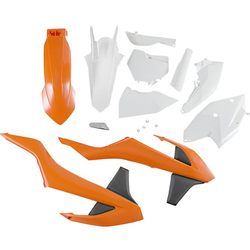 Acerbis Full Plastic Kit (Orange/White OEM '16) 2421065135