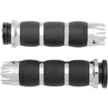 Avon Velvet Air Grips for H-D Motorcycles w/Cable Throttle (EXCALIBUR Chrome)