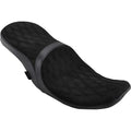 Drag Specialties Low Touring Seat, Diamond, Razorback Tanks (Black) 0801-1076