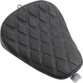 Drag Specialties Bobber Solo Seat - Double Diamond - XL (Black/Silver) 0804-0740