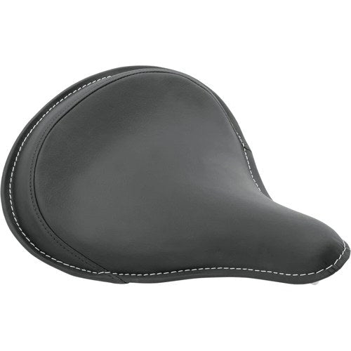 Drag Specialties Spring Low Solo Seat - Large - Leather (White/Black) 0806-0048