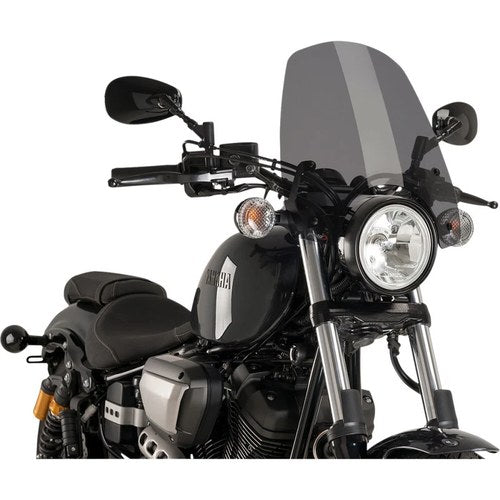 Puig Touring Naked New Generation Windscreen - Yamaha (Dark Smoke) 9438F