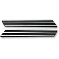 Joker Machine Saddlebag Hinge Inserts - Finned (Black / Silver) Pair | 04-501-2