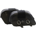 Saddlemen Drifter Slant Saddlebags - Plain (Black) Large | 3501-0319