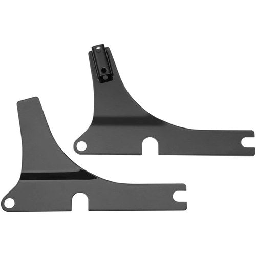 Cycle Visions Sissy Bar Side Plates - Fxsb (Black Powder-Coated) Pair | CV-8090B