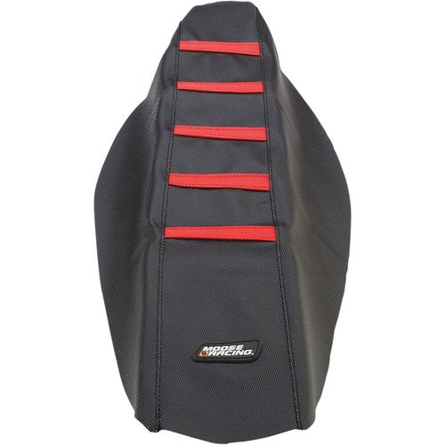 Moose Racing Ribbed Seat Cover - Honda (Black / Red) CRF45013-331RT
