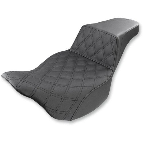Saddlemen Step Up 2-Up Seat - Lattice Stitched - Flh (Black) 808-07B-172