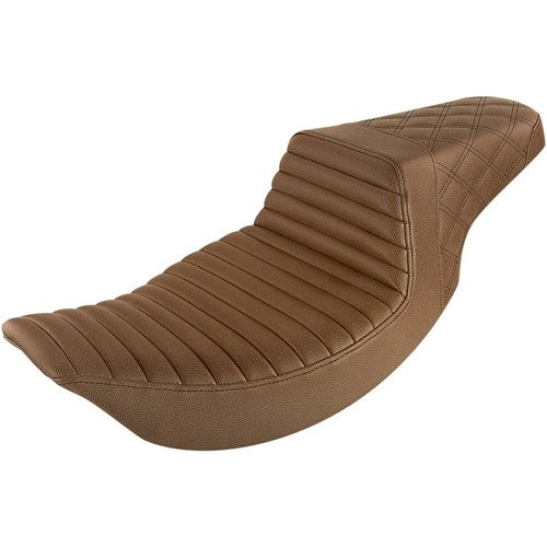 Saddlemen Step Up 2-Up Seat - Tuck and Roll/Diamond (Brown) 897-06-176BR