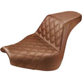 Saddlemen Step Up 2-Up Seat - Driver's Lattice Stitched (Brown) 818-31-172BR