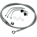 Drag Specialties Front Brake Line - Clear-Coated Stainless Steel | 640115