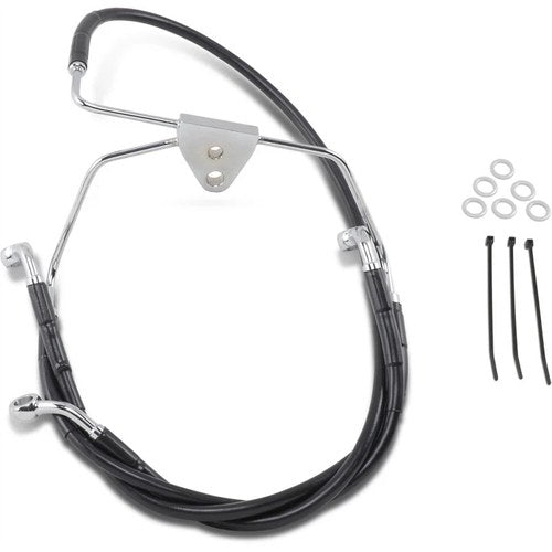 Drag Specialties Front Brake Line Flht 96-07 Black | 660411-BLK