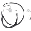 Drag Specialties +8" Brake Line - Front - Black Vinyl - FLHR96-07 | 644410-8BLK