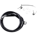 Drag Specialties +2" Brake Line - Front - Black Vinyl - 04-10XL | 660310-2BLK