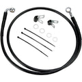 Drag Specialties +2" Brake Line - Front - Black Vinyl - FXDL01-5 | 640110-2BLK